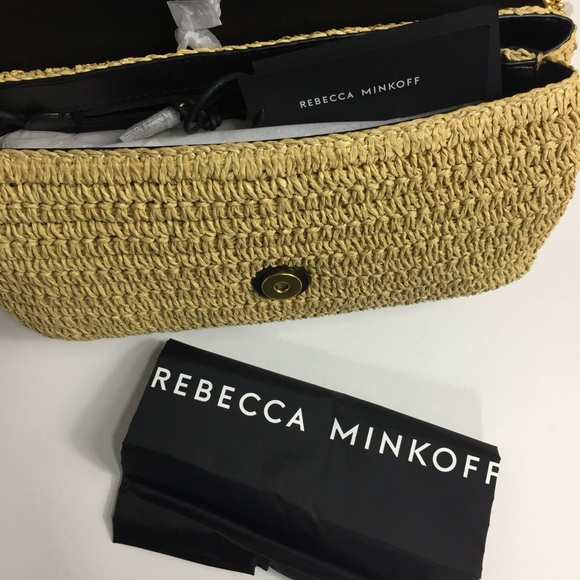 Rebecca Minkoff Straw Envelope Flap Clutch